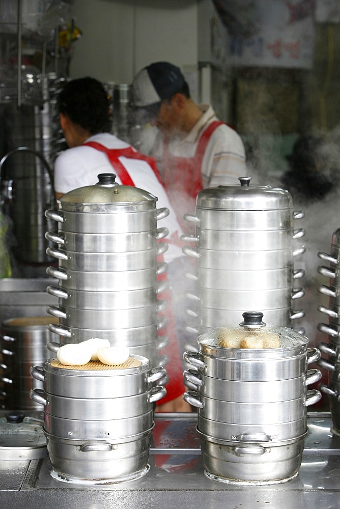 Steam cooking, Seoul, South Korea, Asia