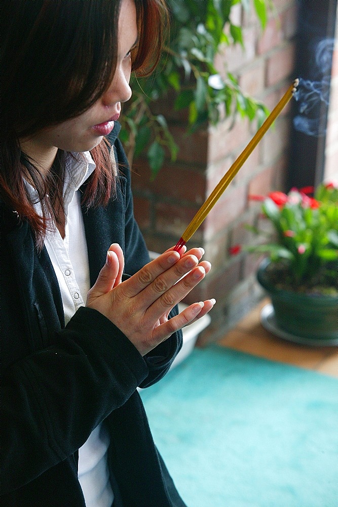 Buddhist prayer, Linh Son pagoda, Joinville le Pont, France, Europe