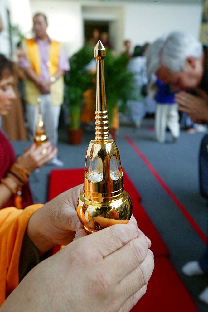 Buddhist ceremony, Buddhist relics, Paris, France, Europe