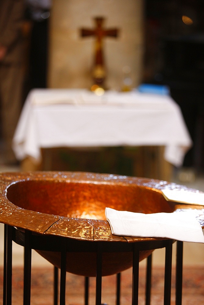 Baptistery, Saint-Julien-le-Pauvre Melkite church, Paris, France, Europe