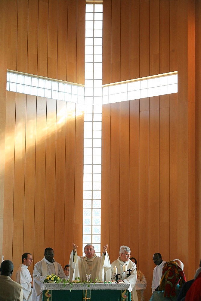 Mass for immigrants in Vernon, Eure, Normandy, France, Europe