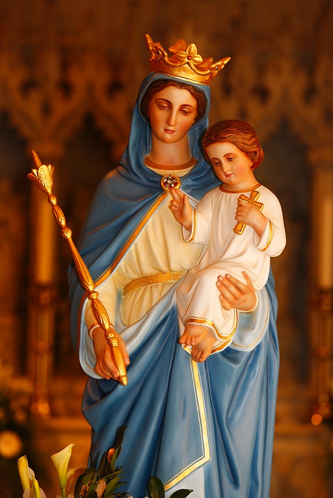 Virgin Mary and Jesus, St. Mary's Cathedral, Sydney, New South Wales, Australia, Pacific