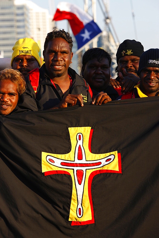 Aboriginal Catholics during the World Youth Day in Sydney, New South Wales, Australia, Pacific