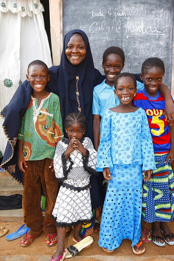 Muslim family, Lome, Togo, West Africa, Africa