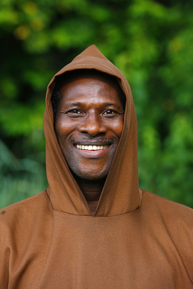 Monk in Dzogbegan Benedictine Abbey, Danyi Dzogbegan, Togo, West Africa, Africa