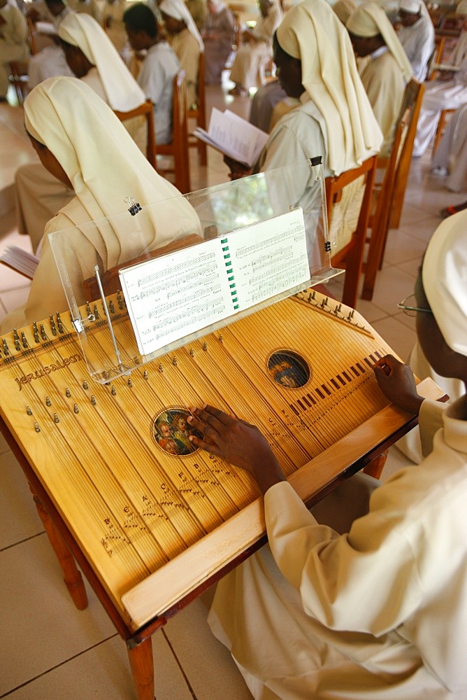 Mass in Akepe Catholic Monastery, Akepe, Togo, West Africa, Africa