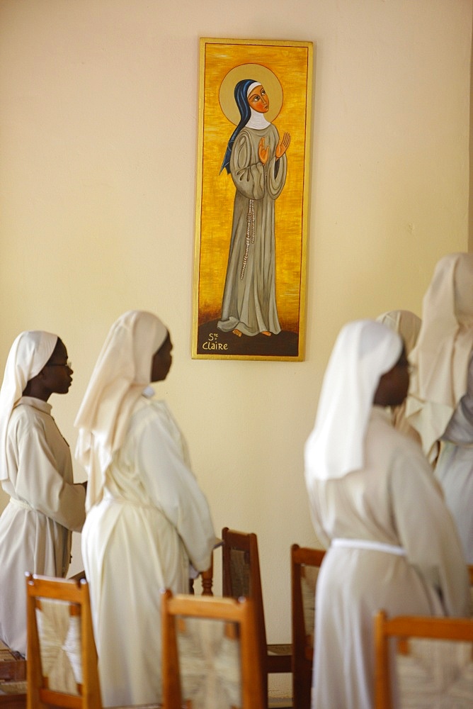 Mass in Akepe Catholic Monastery, Akepe, Togo, West Africa, Africa