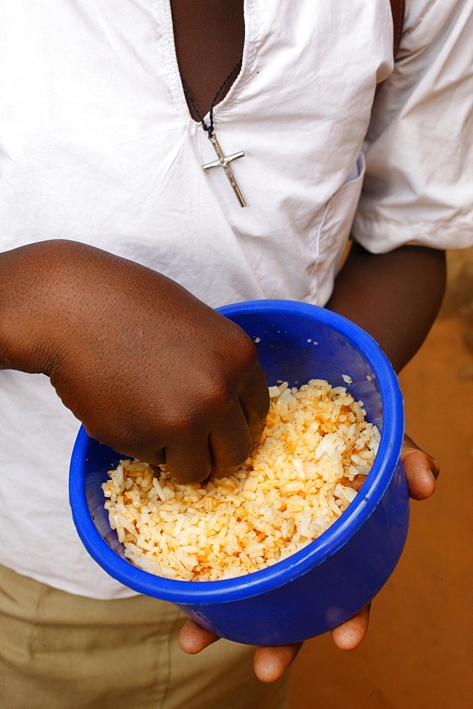 School meal, Lome, Togo, West Africa, Africa