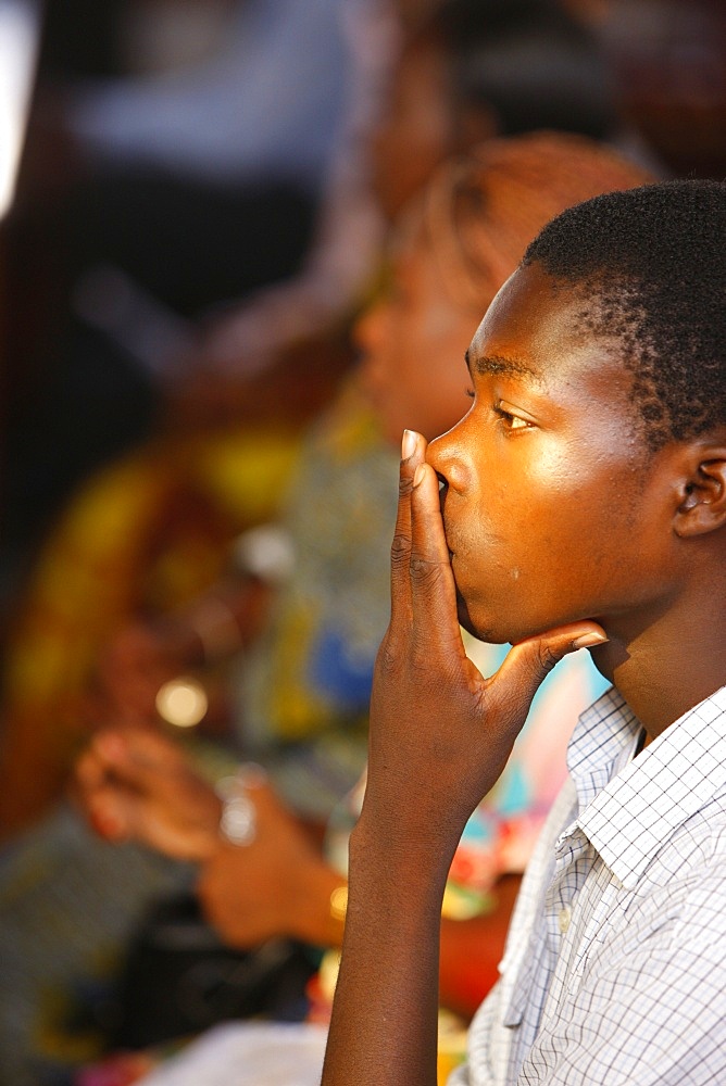 Sunday Mass in Lome cathedral, Lome, Togo, West Africa, AFrica