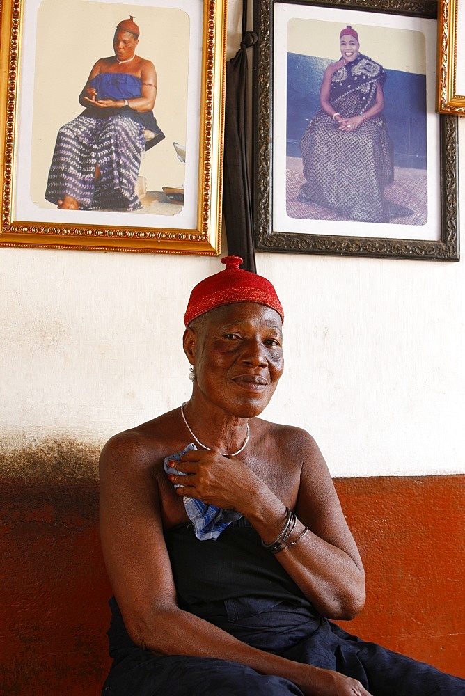 Voodoo priestess in Togoville, Togo, West Africa, Africa