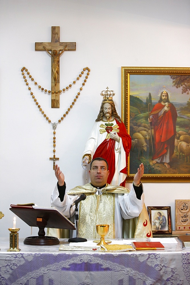 Chaldean Mass in Jabal Lweibdeh, Amman, Jordan, Middle East