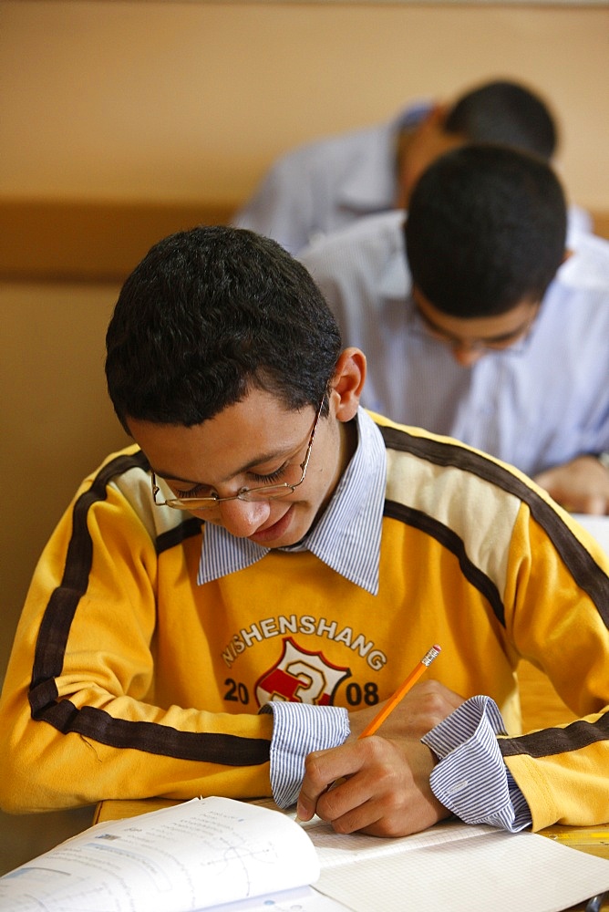 Palestinian students at Beit Jala Catholic Seminary, Beit Jala, Palestinian Authority, Middle East