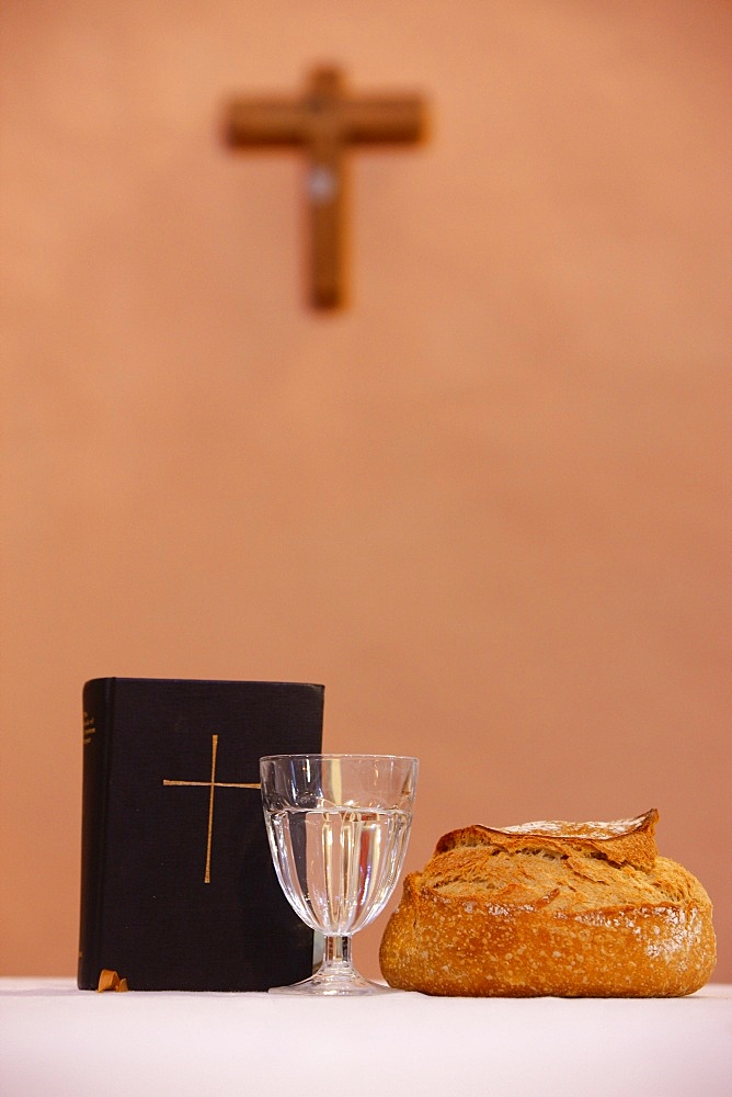 Bread and water during Lent, Les Contamines, Haute Savoie, France, Europe