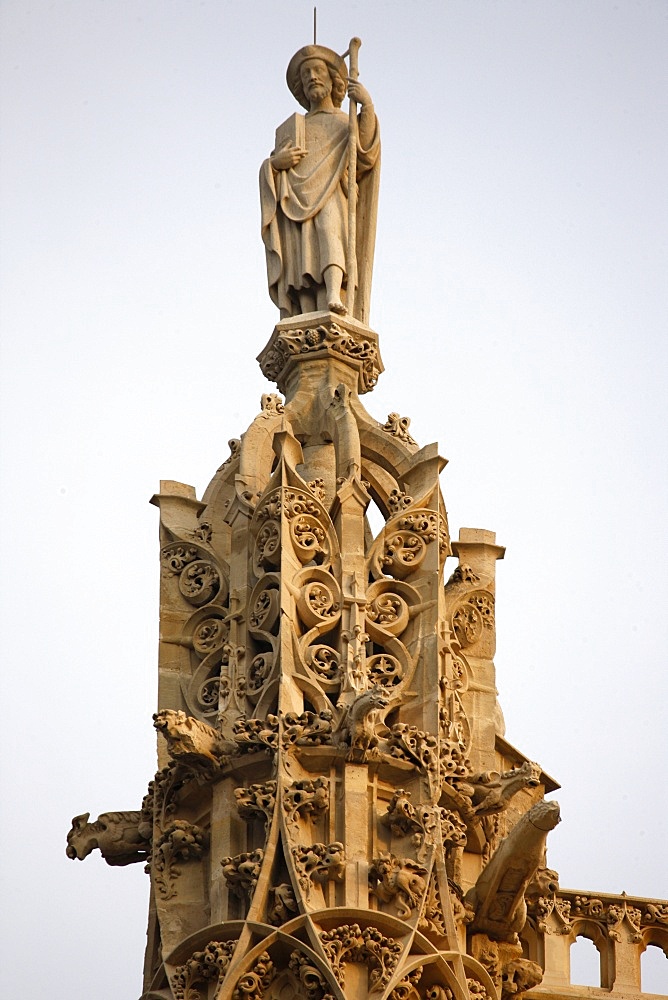 Statue of Saint James on top of the Saint Jacques Tower, Paris, France, Europe