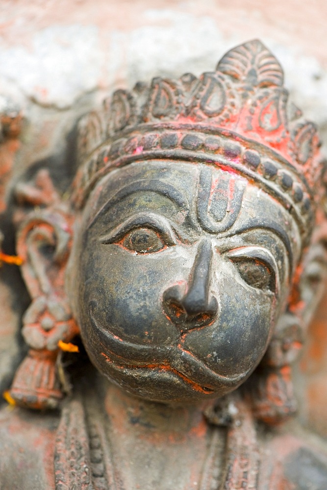 Hindu god Hanuman, Varanasi, Uttar Pradesh, India, Asia