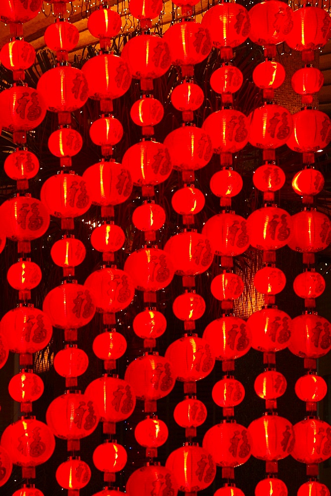 Chinese New Year lights, Macao, China, Asia