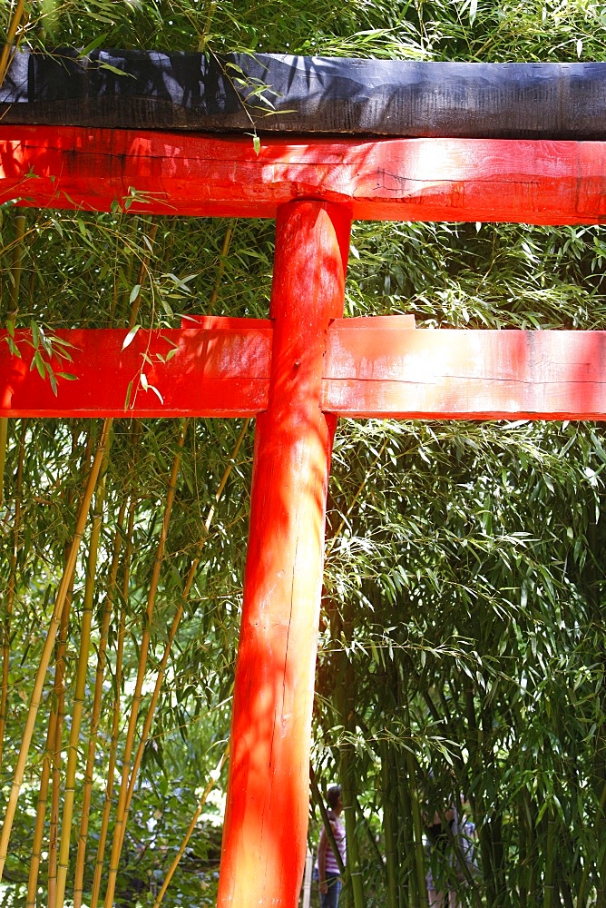 Traditional Japanese portal, Anduze, Gard, France, Europe