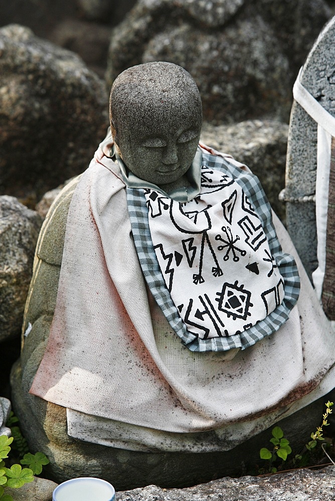 Jizo is a Shinto god who looks after dead children's souls, Kyoto, Japan, Asia