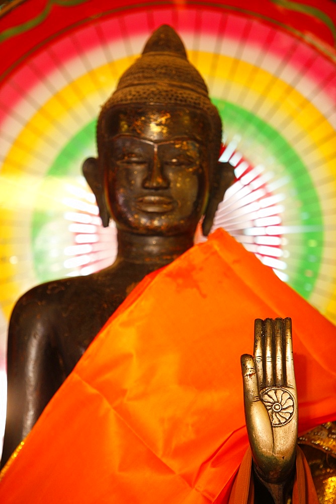 Statue of Buddha in a Cambodian pagoda, Siem Reap, Cambodia, Indochina, Southeast Asia, Asia