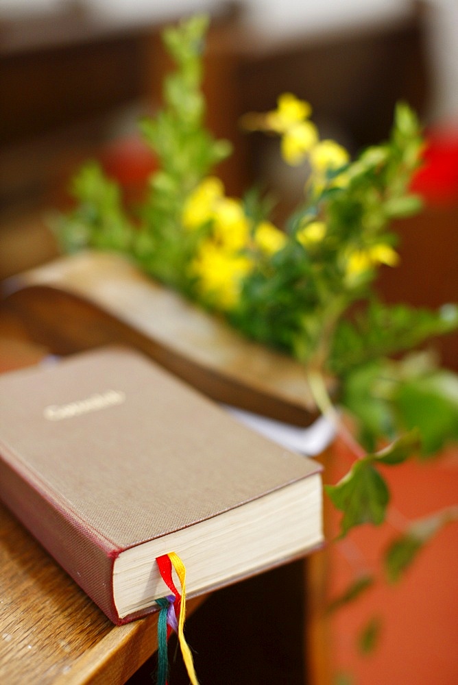 Bible in a church, Aggsbach, Austria, Europe