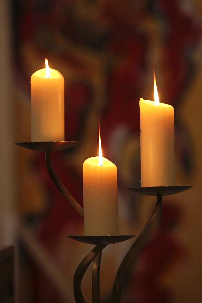 Church candles, Paris, France, Europe