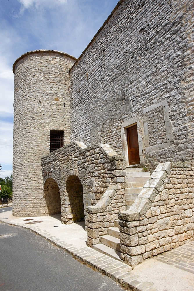 La Cavalerie fortified village, Aveyron, Massif Central, France, Europe