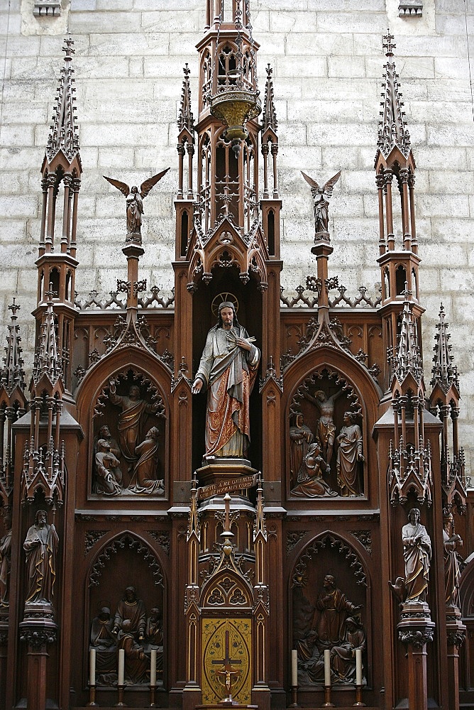 Retable in Sainte-Croix cathedral, Orleans, Loiret, France, Europe