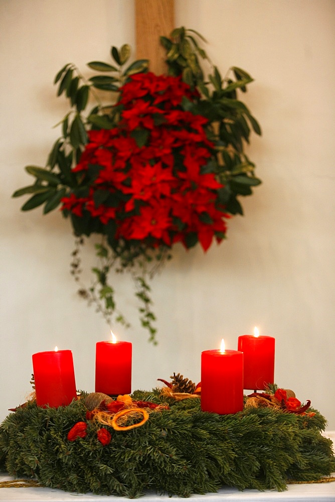 Advent candles, Geneva, Switzerland, Europe