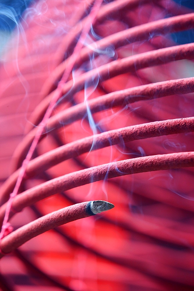 Incense coils, Tin Hau Temple, Hong Kong, China, Asia