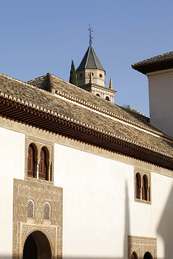 Patio de Arrayanes, Palacio de Comares, Nasrid Palaces, Alhambra, UNESCO World Heritage Site, Granada, Andalucia, Spain, Europe