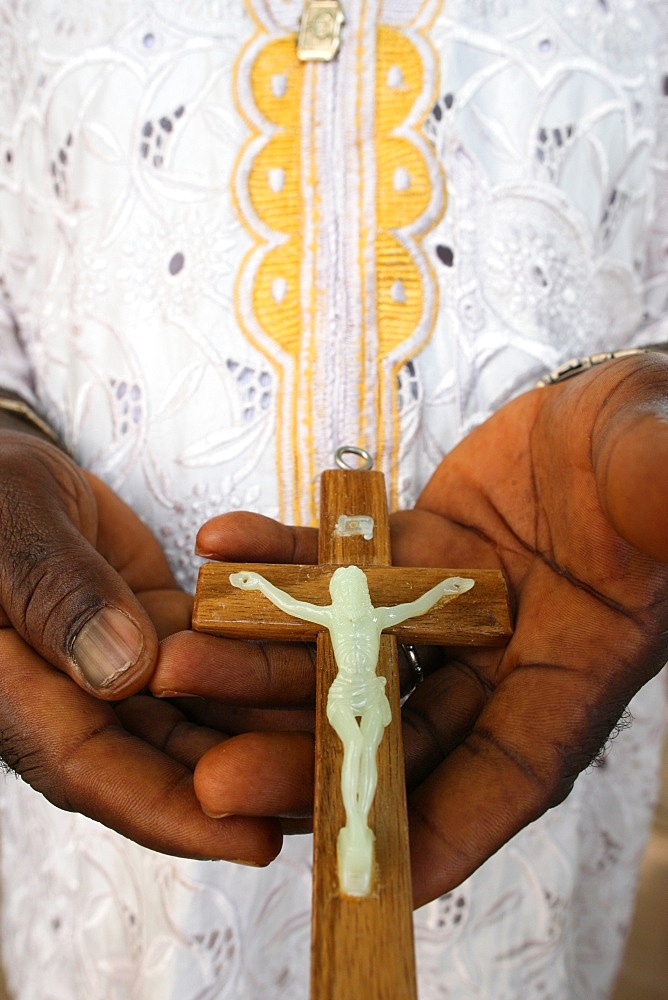 Crucifix, Lome, Togo, West Africa, Africa