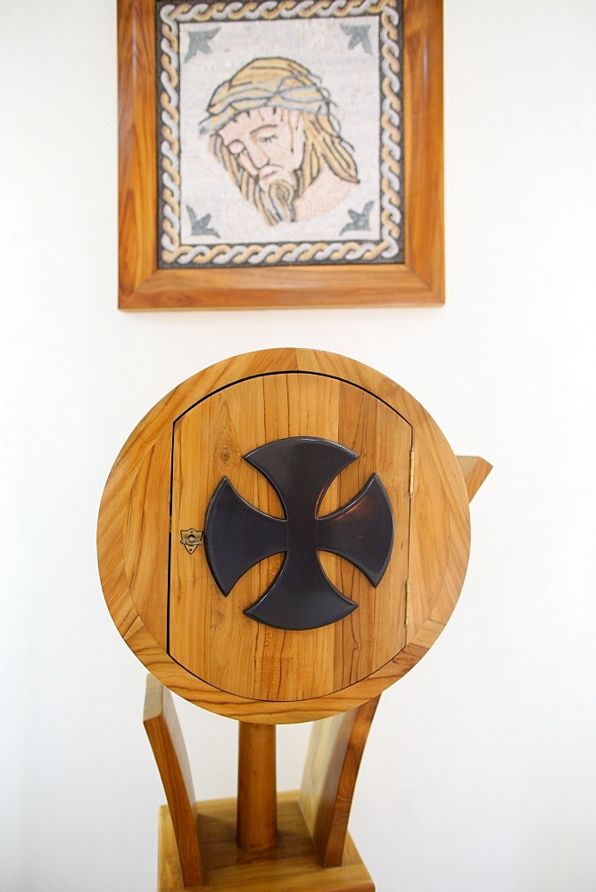 Tabernacle in Maronite church, Lome, Togo, West Africa, Africa