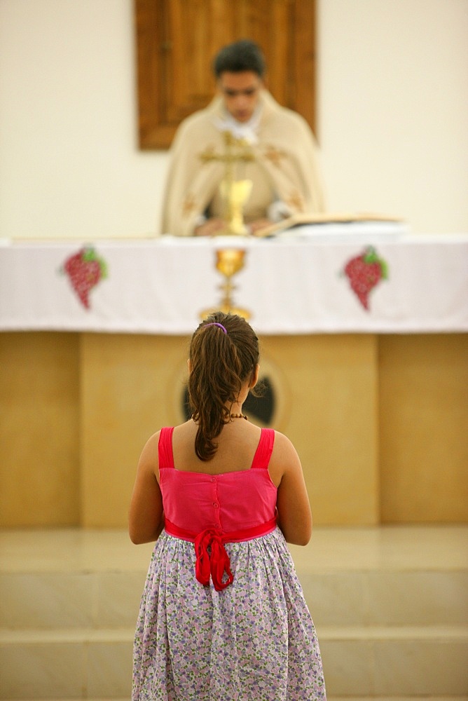 Sunday Mass in Maronite church, Lome, Togo, West Africa, Africa