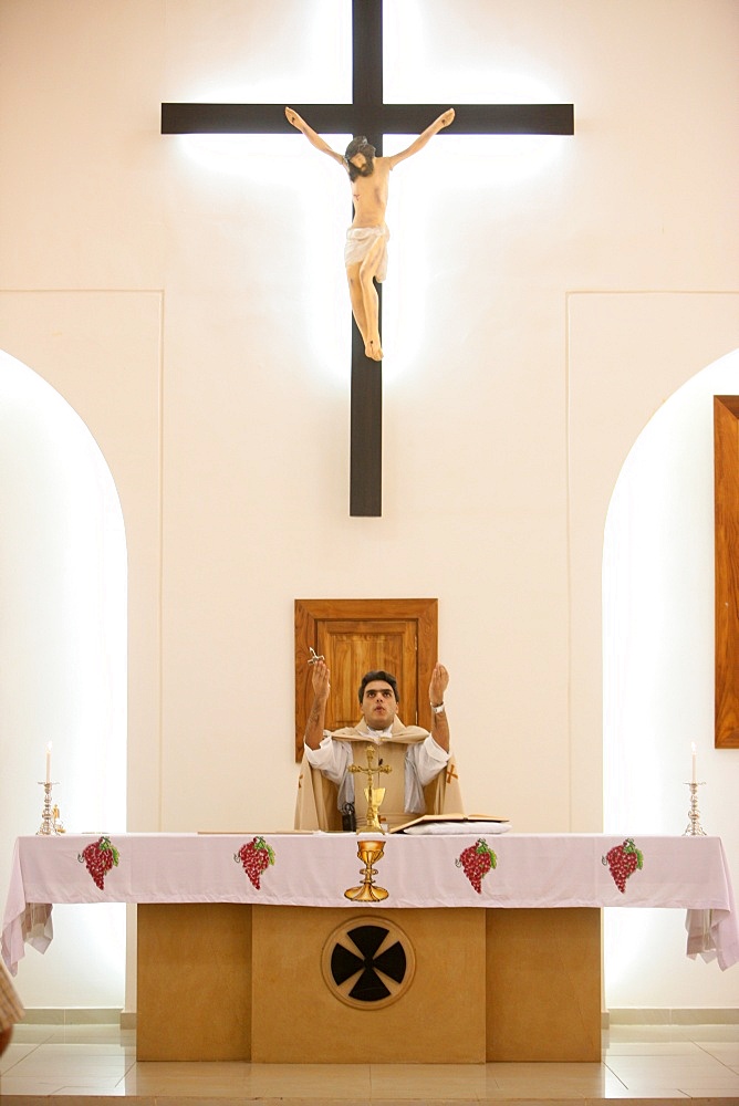 Sunday Mass in Maronite church, Lome, Togo, West Africa, Africa