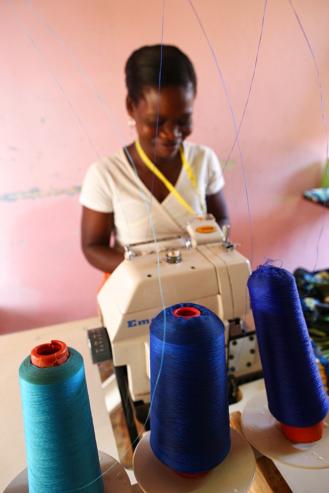 Tailoring workshop, Lome, Togo, West Africa, Africa