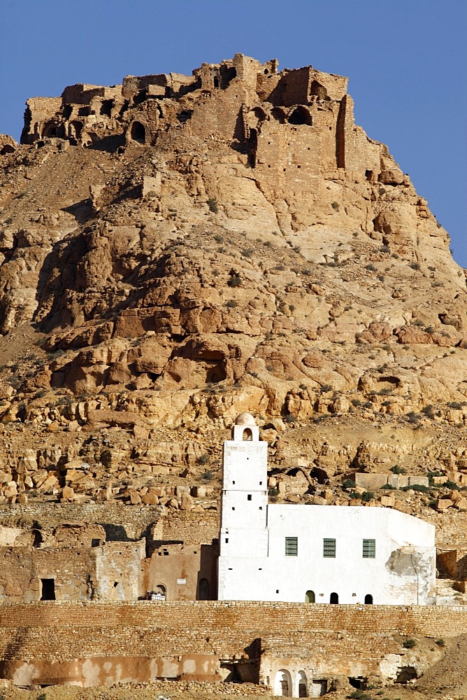 Douiret village mosque, Tunisia, North Africa, Africa