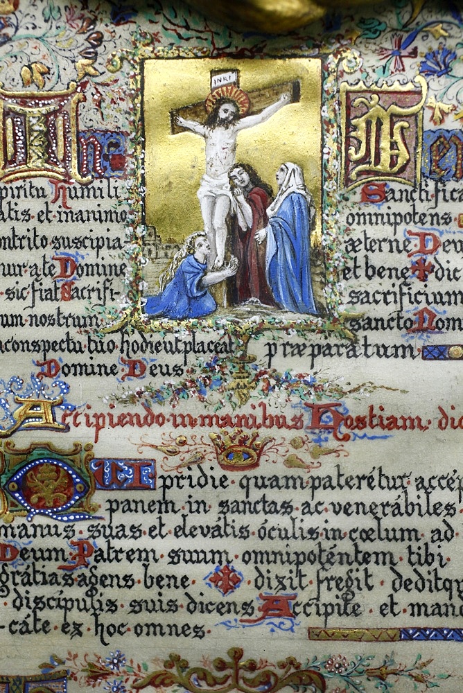 Altar book, Treasure Museum, Notre-Dame de Paris cathedral, Paris, France, Europe