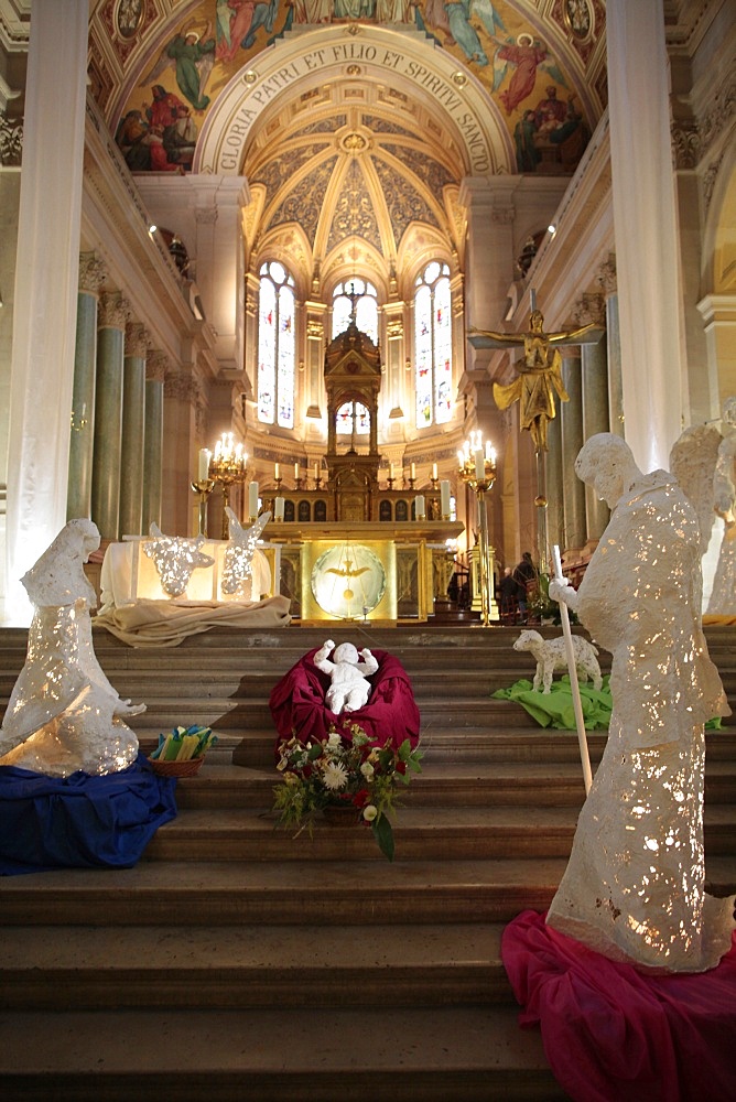 Christmas crib, Paris, France, Europe