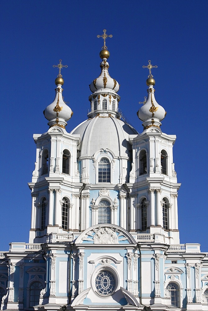 Smolny Cathedral, St. Petersburg, Russia, Europe