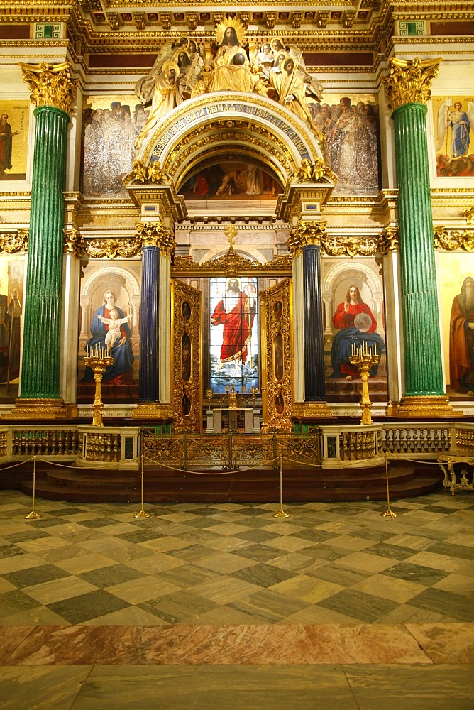 The Iconostasis, St. Issac's Cathedral, St. Petersburg, Russia, Europe