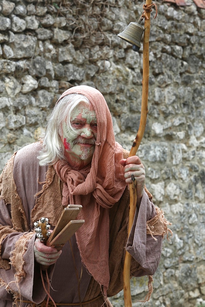 The village of the leprous, medieval festival of Provins, UNESCO World Heritage Site, Seine-et-Marne, Ile-de-France, France, Europe