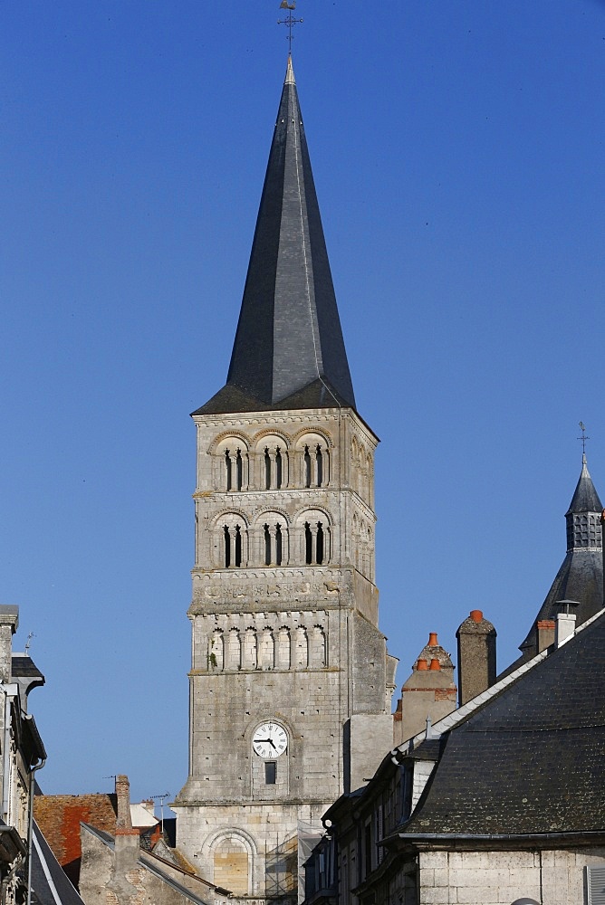 Notre-Dame Church, La Charite-sur-Loire, Nievre, Burgundy, France, Europe