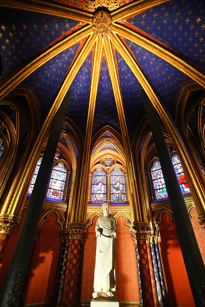 St. Louis IX commonly St. Louis, The Holy Chapel, Paris, France, Europe