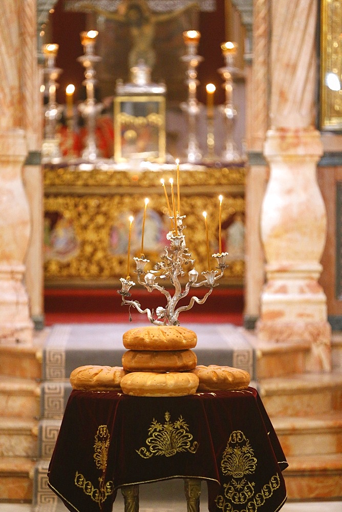 The Greek Orthodox catholicon, Holy Sepulchre Church, Jerusalem, Israel, Middle East