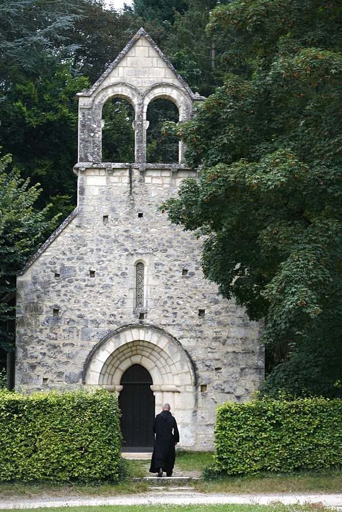 Notre Dame de Fontgombault Abbey chapel, Fontgombault, Indre, France, Europe