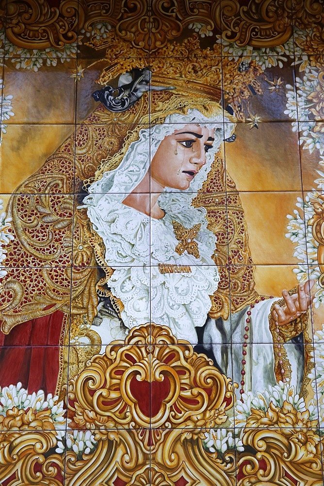 Virgin Mary mosaic, Cordoba, Andalucia, Spain, Europe