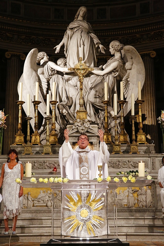 Brazilian Mass at La Madeleine Catholic church, Paris, France, Europe