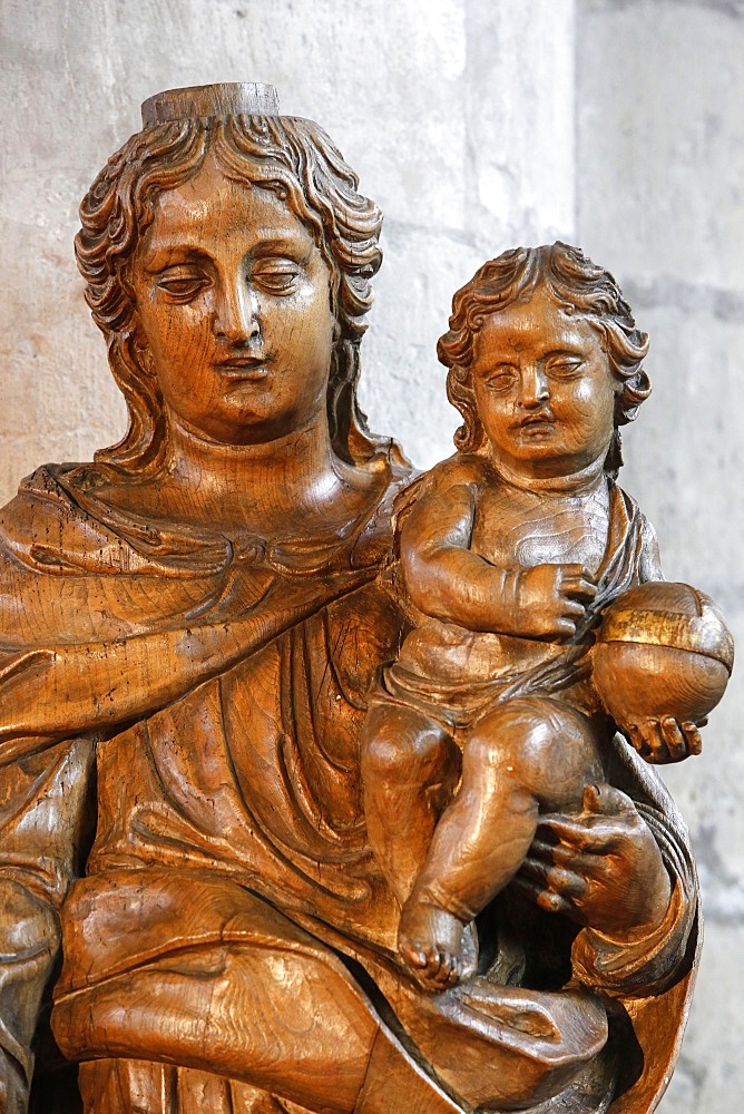 Statue in Saint Maurice's church, Lille, Nord, France, Europe