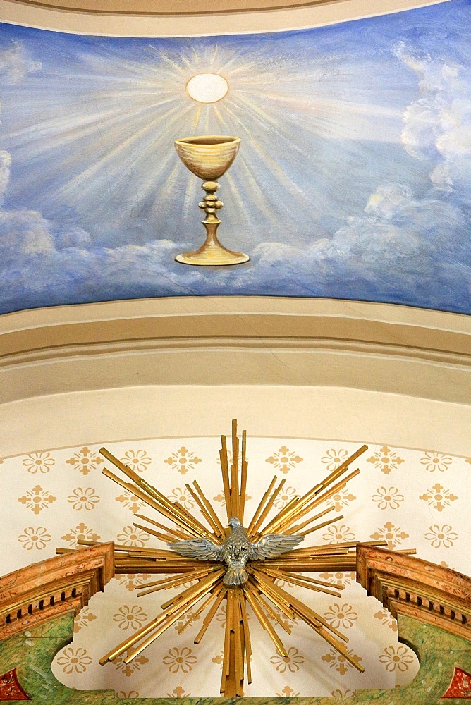 Ciborium and Dove of Peace, Haute-Savoie, France, Europe