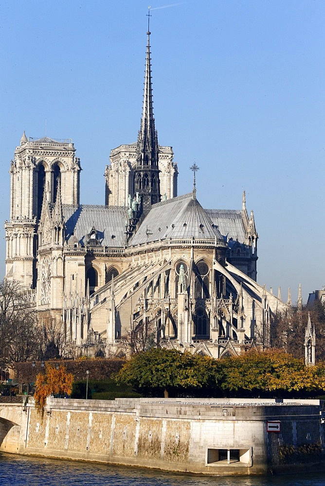 Chevet of Notre Dame Cathedral, Paris, France, Europe